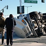 truck accident on the road